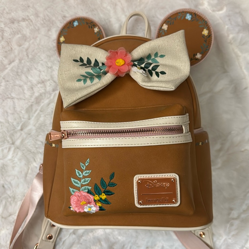 Used Loungefly Mini Ears Backpack Fall Autumn